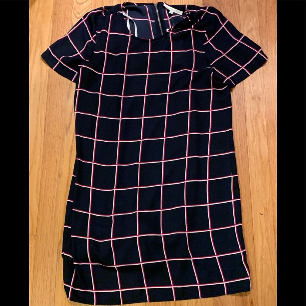 Plaid navy dress